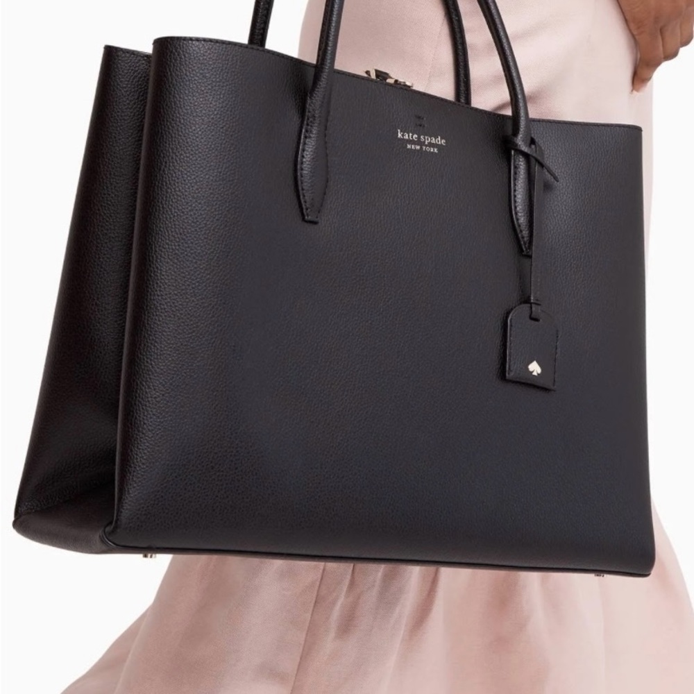 Kate Spade Black Leather Tote Bag